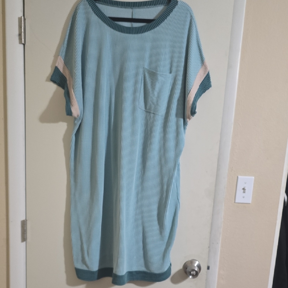 Amazon Blue and Pink Striped Dress